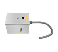 HUSPOO Commercial Grease Trap Interceptor, Stainless Steel, Rectangular, 35 x 25 x 23 cm, 18-20L Capacity, 4-Stage Filtration, Automatic Shut-off, Easy to Clean, Space-saving, Kitchen Grease Trap