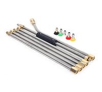 HUSPOO High Pressure Washer Wand Extension Set, Car/Washer Cleaning Tool Roof Cleaning Pressure Extension Wands Rod Kit with 5X Spray Nozzle and 1/4" Male Thread /1/4" Female Thread (30°)