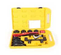 HUSPOO Manual Pipe Bender Kits Ø6mm-22mm, Manual Pipe Tube Bender Set, Portable Metal Sheet Roll Bending Rolling Machine, Bending Range 0-90°, Bending Tools for Copper, Aluminium Tube