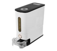 HUSPOO Rice Dispenser Container 12KG, Cereal Dispenser with Lid & Measuring Cup, Sealed Moisture Proof Rice Bucket with Visible Barrel for Dry Food Grain Flour Soybean for Kitchen Pantry Household
