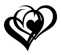 Huspox Heart Within Hearts Metal Wall Art Decor, Artistic Hanging Sculpture, Romantic Steel Decor for Home Valentine’s Day Celebrations