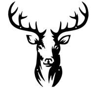 Huspox Large Metal Deer Wall Art Decor 41x45cm, Rustic Cabin Decor, Hunting Decor for Living Room Bedroom Lodge