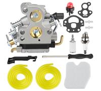 Husq 235 Carburetor for Husqvarna 235 235E 236 236E 240 240E 120 Mark ii Chain Saw Jonsered CS2234 CS2238 CS2234S CS2238S Zama C1T-W33C Craftsman 358381600 Carburetor W Fuel Line Choke Rod