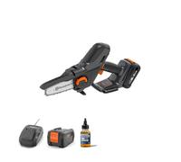 Husqvarna Aspire™ P5-P4A Pruning Saw Battery Mini Chainsaw with Battery and Charger, High Performance Chainsaw for Branches up to 75mm
