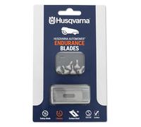 Husqvarna Automower Endurance Blades | 6 Blades with Screws | Slotted Hole | Longer Durable Quality Blades | Suitable for All Husqvarna/Gardena/McCulloch Robotic Lawnmowers