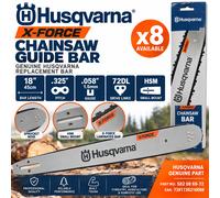 Husqvarna X-Force 18" Chainsaw Guide Bar .325 .058 1.5mm 72DL 582086972