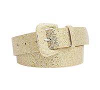 HUSSATOP Glitter Sequin Belt Waist Belt Adjustable Casual Jeans Belt with Shiny Buckle for Women, G-gold, One Size
