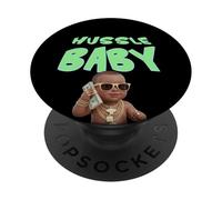 Hussle Baby, cool tot with cash, jewelry PopSockets Adhesive PopGrip