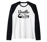 Hustle for The Muscle Gym Workout Motivation Raglan Baseball Tee