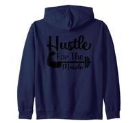 Hustle For The Muscle Gym Workout Motivation Zip Hoodie