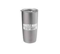 Hustle Hard, Stay DOPE - Motivational Black Design Stainless Steel Insulated Tumbler