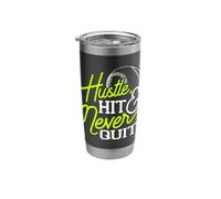 Hustle Hit and Never Quit Softball Player Softball Game Stainless Steel Insulated Tumbler