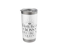 Hustle Like a Boss Live A Queen, Nice Graphic Stars Moon Tee Stainless Steel Insulated Tumbler