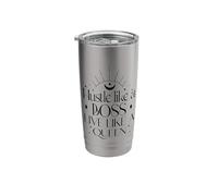 Hustle Like a Boss Live A Queen, Nice Graphic Stars Moon Tee Stainless Steel Insulated Tumbler