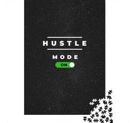 Hustle Mode Turned On 1000-Piece Puzzle for Adults, 70x50cm/1000pcs; for Calm Hands-on Time after Work; White Cardboard with A Clean Surface