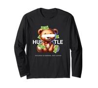 Hustle More Teddybear Money Vibes for Entrepreneurs Long Sleeve T-Shirt