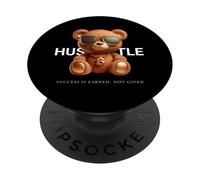Hustle More Teddybear Money Vibes for Entrepreneurs PopSockets Adhesive PopGrip