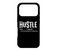 HUSTLE The Most Important Word in the World Funny Slogan Case for iPhone 17 Pro