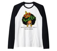 Hustle Until Your Haters Ask If You're Hiring Women Queen Raglan Baseball Tee