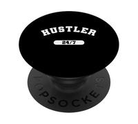 Hustler 24 7 - Sarcastic College University Style PopSockets Adhesive PopGrip