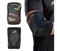 Hustlers Only Elbow Sleeves Weightlifting 5mm Neoprene Compression for Instant Joint Pain Relief Elbow Support Sleeves for Gym Training, Bench & Tendonitis, Fitness, and Workout (Camo, L)