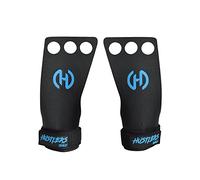 Hustlers Only Gymnastic 3 Holes Hand Grips with Wrist Straps for Weightlifting, Cross Training, Pull Ups, and Kettlebell Workouts, Diamond Microfiber Technology Ideal for Hand Protection (XL, Black)