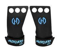 Hustlers Only Hand Grips for Gymnastic, Weightlifting and Pull Ups Ideal for Hand Protection Alternative to Gym Gloves (S, 3H CF Black)