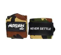 Hustlers Only Weightlifting Wrist Wraps for Wrist Support to Reduce the Wrist Pain 18 Inch Wrist Straps for Powerlifting, Strength Training, and Gym Training Ideal for Men and Women (Camo Green)