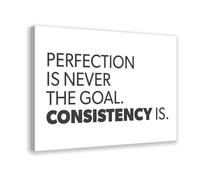 Hustling Perfection Vs Consistency Poster Canvas Poster Bedroom Decor Landscape Office Room Decor Gift Frame: 12x18inch(30x45cm)