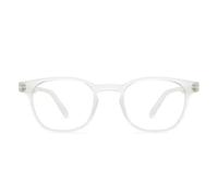 HUSTLR Lenskart LB E14058-W Zero Power Bluecut Computer Glasses with Anti-Glare Square Shape Full Rim for Men and Women, Medium, Frost, L