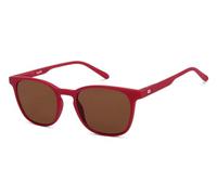 HUSTLR Polarized 100% UV Protected Stylish Sunglasses Full Rim Square Known Shark Tank Peyush Bansal Glasses for Men and Women Medium VC S15999, Monza Red, Medium