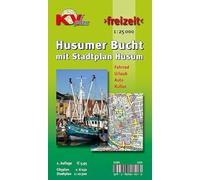 Husumer Bucht, KVplan, Radkarte/Freizeitkarte/Stadtplan, 1:25.000 / 1:12.500 /1:6.250: Stadtplan von Husum mit Schobüll und Freizeitkarte. 1:25000 der ... beschilderten Radrouten und Citykarte 1:6500