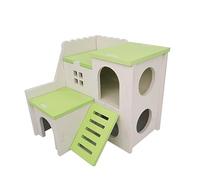 Hut Breathable Stable Structure Cage Accessories Mouse Sleeping Nest House Toy Hamster Travel Cage(Green)