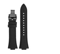 HUTBUVEAW 12mm Convex Mouth Nylon Watchband For Tissot PRX Series Strap Super Player T137.407/410 Nylon Men Wristband Bracelet(Black bk bk)