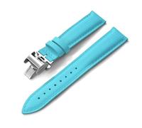 HUTBUVEAW 18-19-20-22mm FKM Rubber Sailcloth Straps For D-elug For Seiko Divers Watches Men Women Leather Quick Release Waterproof Watch Bands(Sky Blue Butterfly,22mm)