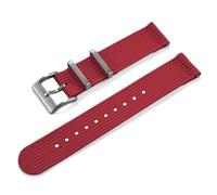 HUTBUVEAW 18/20/22mm Quick Release Single-layer Woven Nylon Watch Strap Two Piece Military Ballistic Fabric Replacement Premium Watchband(Red,18mm)