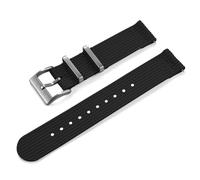 HUTBUVEAW 18/20/22mm Quick Release Single-layer Woven Nylon Watch Strap Two Piece Military Ballistic Fabric Replacement Premium Watchband(Black,20mm)