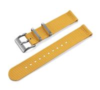 HUTBUVEAW 18/20/22mm Quick Release Single-layer Woven Nylon Watch Strap Two Piece Military Ballistic Fabric Replacement Premium Watchband(Yellow,22mm)