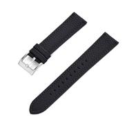 HUTBUVEAW 20mm 22mm Waterproof Sailcloth Watch Strap Two-Sided Nylon Leather Watchband Quick Release Band Sport Belt For Men(Black Silver,20mm)