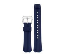 HUTBUVEAW 20mm Waterproof Silicone Watch Strap For Casio Edifice Series ECB-10YPB ECB-950 Special Convex Rubber Watchband Sports Bracelet(Blue sk)