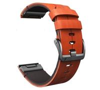 HUTBUVEAW 22mm 26mm Genuine Leather Strap For Garmin Instinct 2X Quick Fit Band For Forerunner 965 955/Approach S70 S62/Epix Pro Bracelet(Brown,22mm Forerunner 965)
