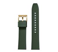 HUTBUVEAW Bullet Shape FKM Rubber Watch Strap 18mm 20mm 22mm 24mm Quick Release Watchbands Diving Waterproof Soft Wristband For HAISCH(Green 3,22mm)