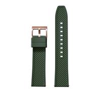 HUTBUVEAW Bullet Shape FKM Rubber Watch Strap 18mm 20mm 22mm 24mm Quick Release Watchbands Diving Waterproof Soft Wristband For HAISCH(Green 4,22mm)
