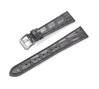 HUTBUVEAW Classic Bamboo Leather Watch Strap 16/18/19/20/21/22mm Quick Release Watchbands Unisex Smart Leather Wristbands(Grey,21mm)