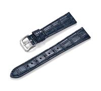 HUTBUVEAW Classic Bamboo Leather Watch Strap 16/18/19/20/21/22mm Quick Release Watchbands Unisex Smart Leather Wristbands(Blue,20mm)