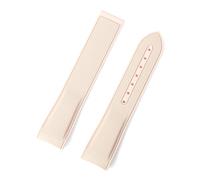 HUTBUVEAW Double Color Curved End Silicone Watchband 20mm Pink Beige Black Watch Strap For Omega X For Swatch Joint MoonSwatch For Seamaster(Pink)