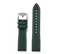 HUTBUVEAW FKM Nylon Sailcloth Watch Strap 18mm 20mm 22mm 24mm Quick Release For Omega X For Swatch MoonSwatch For Seiko Men Women(Green Black,20mm)