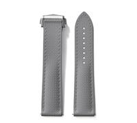 HUTBUVEAW FKM Rubber Watch Strap 20mm 22mm Folding Pin Buckle Quick Release For Omega X For Swatch MoonSwatch For Seiko(Gray,20MM_BLACK BUCKLE)