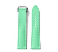 HUTBUVEAW FKM Rubber Watch Strap 20mm 22mm Folding Pin Buckle Quick Release For Omega X For Swatch MoonSwatch For Seiko(Mint Green,20MM_NO BUCKLE)