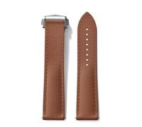 HUTBUVEAW FKM Rubber Watch Strap 20mm 22mm Folding Pin Buckle Quick Release For Omega X For Swatch MoonSwatch For Seiko(Brown,20MM_GOLD BUCKLE)